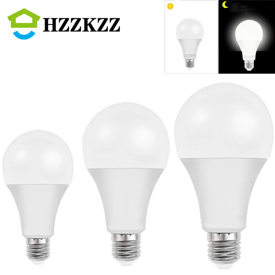 Hzzkzz E27 Microonde Radar Sensore Di Movimento Lampadina Led Lampada Auto Smart Lampadina A Infrarossi Risparmio Energetico Casa Portico Scale Corrid