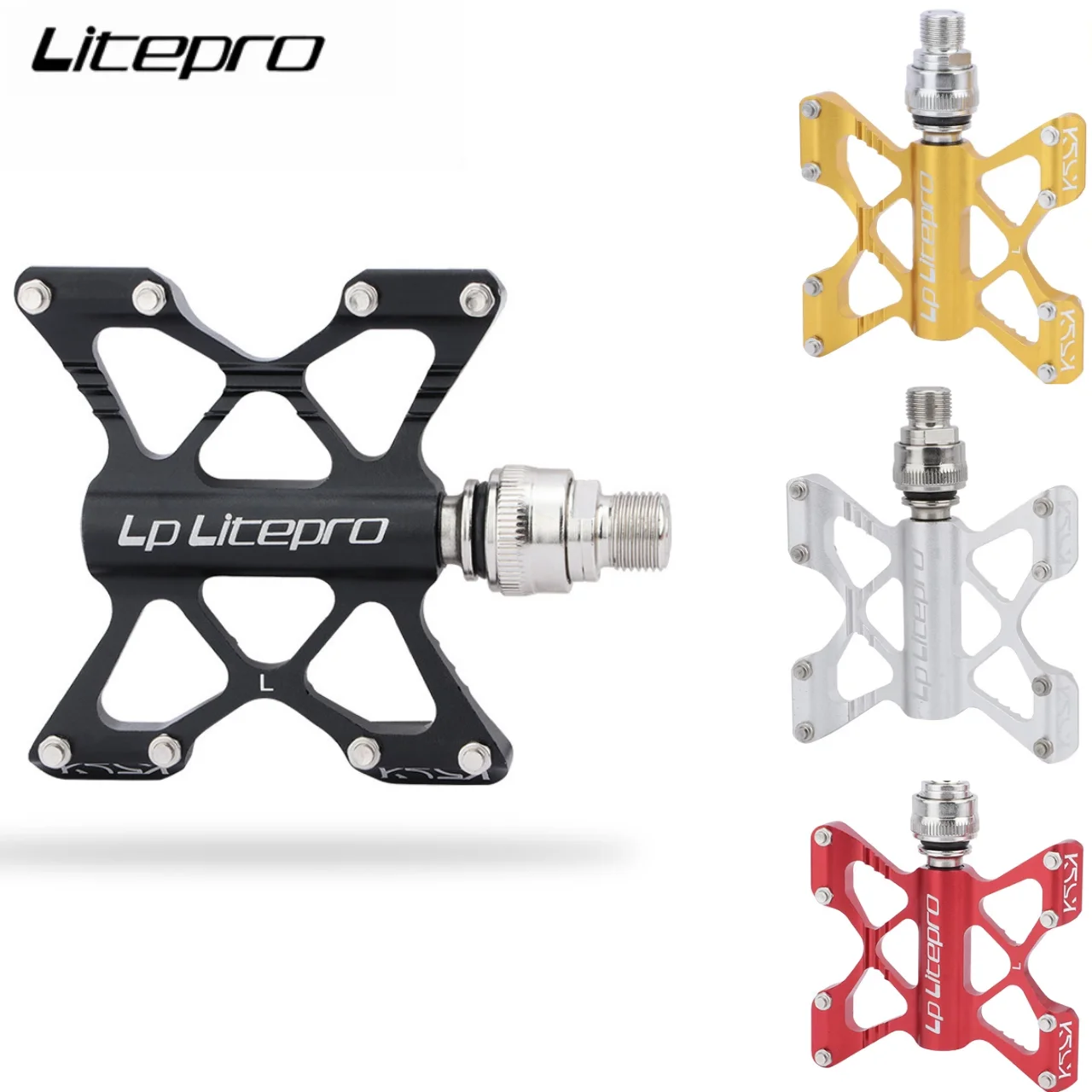 LP Litepro Quick Release Pedal Widened Nonslip Ultralight Aluminum Du Sealed Bearing Folding