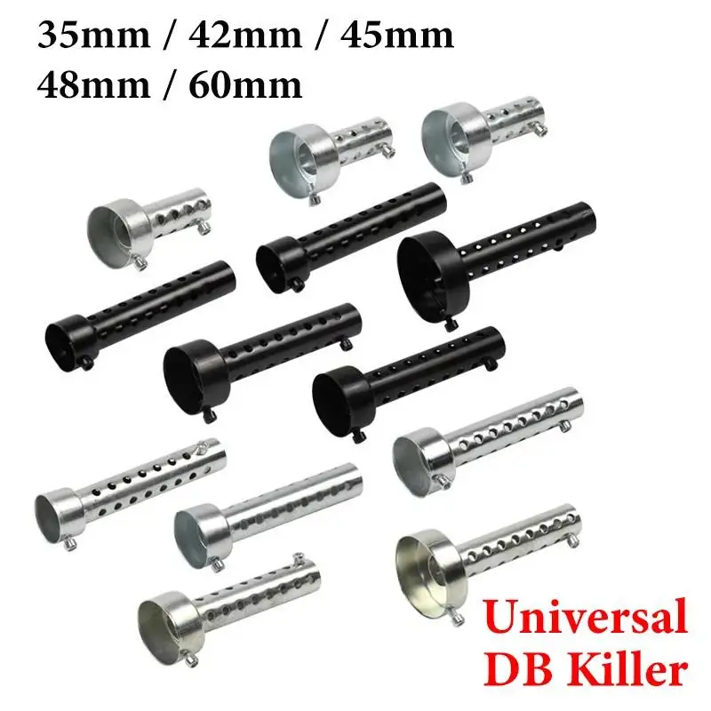 35Mm 42Mm 45Mm 48Mm 60Mm Silenziatore Di Scarico Moto Universale Db Killer Silenziatore In Acciaio Inox Rumore Suono Per Opaco