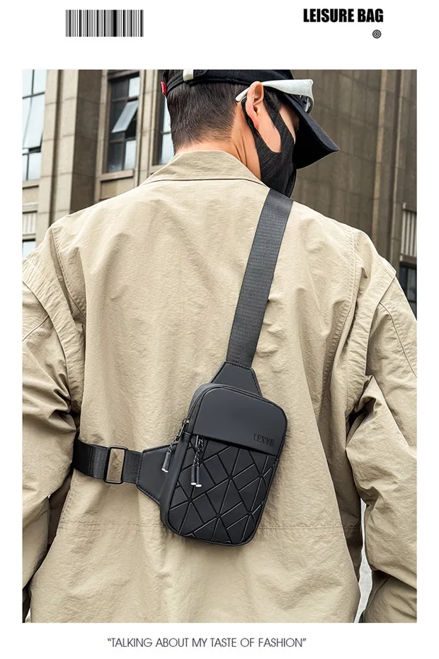 New Universal Crossbody Small Bag Casual Rhombus Grid Shoulder Fashion Mobile Phone Breast Bag Premium Crossbody Bag