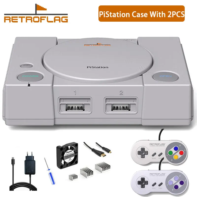 

100% Original Retroflag Pi Station Case With 2PCS Retroflag SUPERPi Classic Wired USB Gamepad Game Controllersfor Raspberry Pi 4