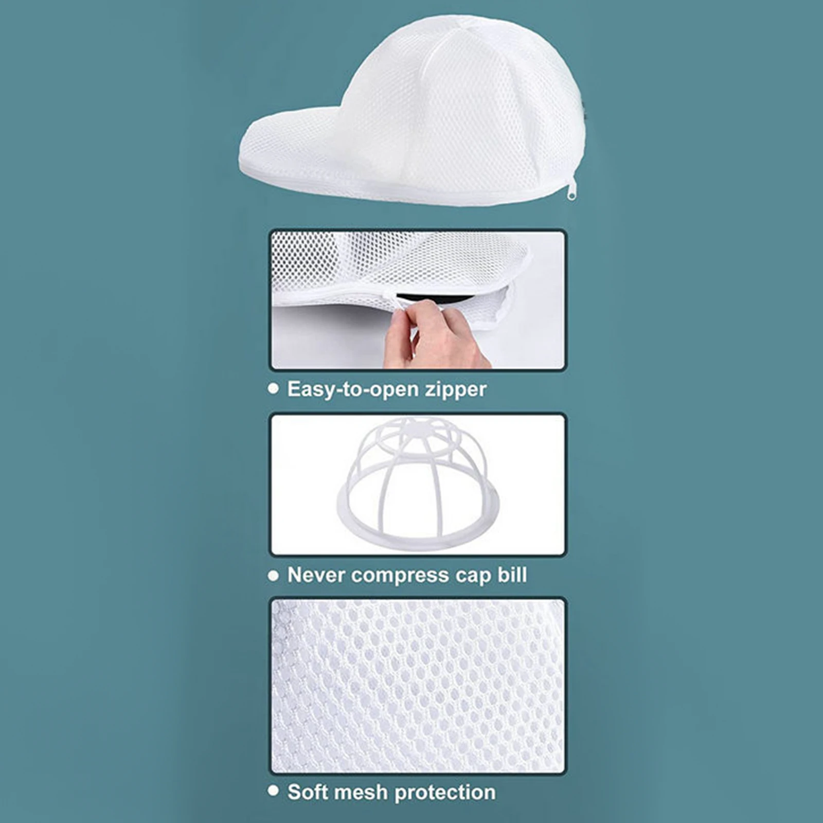 Hat Washer Portable Multifunctional Baseball Cap Cleaner Washing Hat Cage Protector Shaper for Washing Machine or