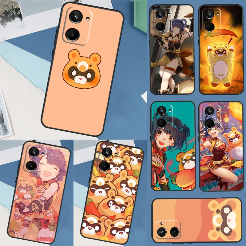 Guoba Xiangling Genshin Impact для Realme C35 C55 C30 C31 C33 C25s C21Y C11 C15 GT Neo 5 3 2T 3T 8 9 11 10 Pro Plus чехол