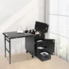 Rolling Manicure Desk Makeup Train Case Travel Cosmetic Trolley Storage Organizer Nail Tables for Technician Workstation Makeup 2
