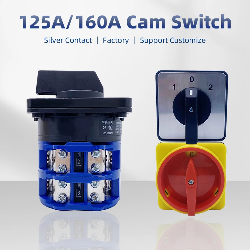 Interruptor Rotativo Cam com Controle de Potência de Contato Prata ou Posições 14 Pólos Seletor Principal Lw26125a 160a Ymw26gs