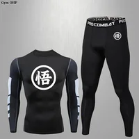 Compression Training Set Running Fast Drying Compression Clothes Autumn Sports T-shirts Fitness Badminton Training Clothes 2