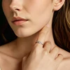 Bamoer U Bezel Moissanite Ring Round Cut 5 Stones Lab Diamond for Woman 925 Sterling Silver Original Sparkling Gift D Color VVS1 3