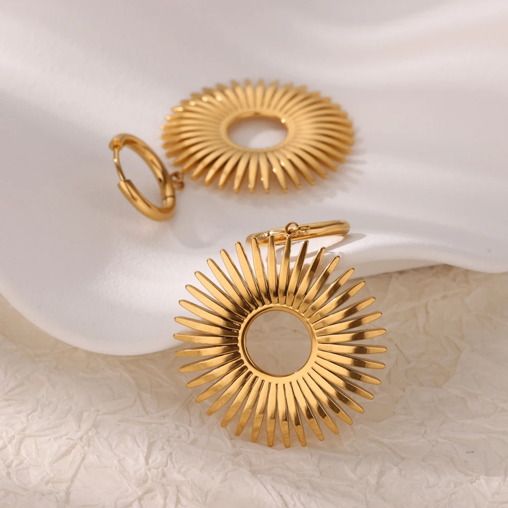 Stainless Steel Earrings For Women 18K Gold Plated