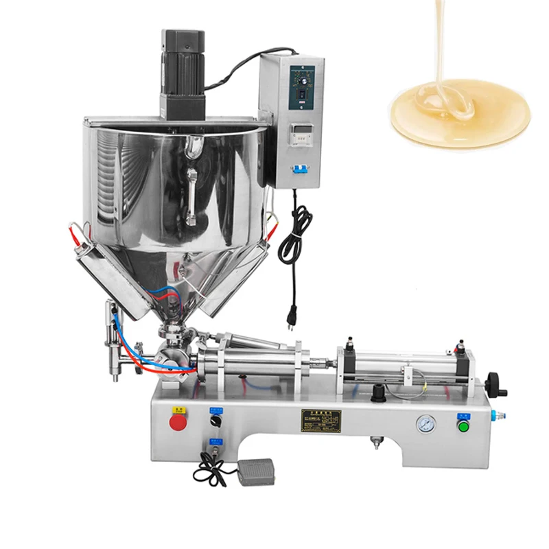 

Single Heads Paste Filling Machine Pneumatic Paste Liquid Dual Purpose Filling Machine for Cosmetic Heating And Stirring Filler