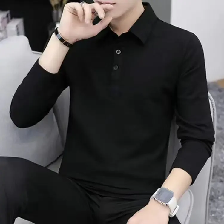 thumbnail image 1 of Polos ajustados y ajustados, sudaderas coreanas de lujo, ropa estética de diseñador para hombre, camisetas de algodón regular, talla S y XL para hombre, 1 of 5