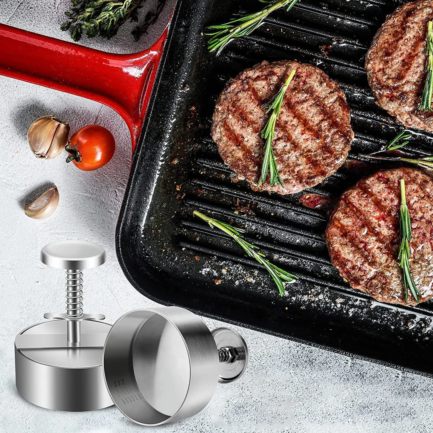 

Manual burger press with meat patty press 304 stainless steel