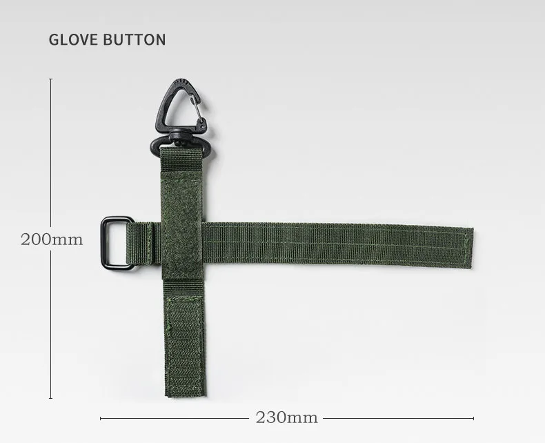 Mehrzweck-Nylon-Handschuhe, Haken, Arbeitshandschuhe, Sicherheitsclip, Outdoor, taktisches Kletterseil, Camping, hängendes Buck, Outdoor-Camping – Detail 13
