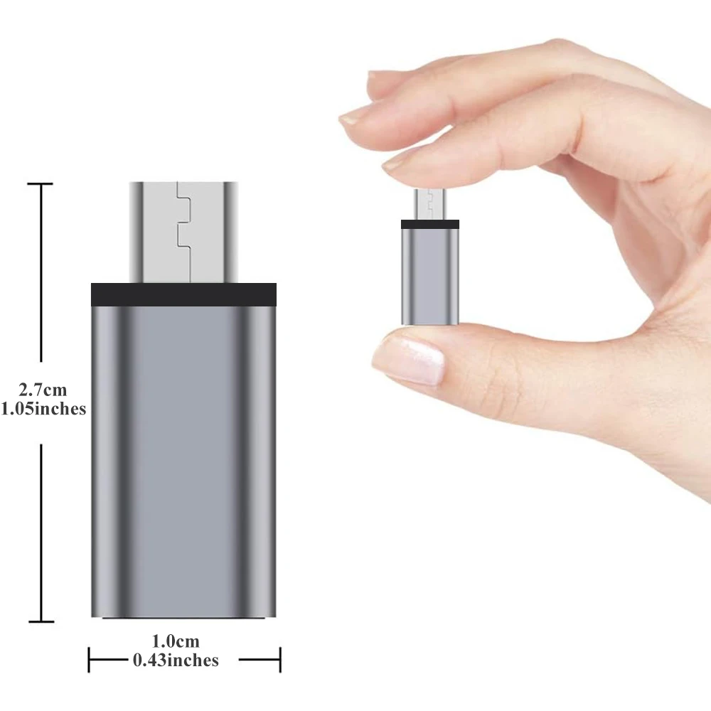 4개입 USB C 암-마이크로 USB 수 어댑터, 마이크로 USB-USB C 어댑터, 넥서스, LG, Xbox, 삼성 갤럭시 기기 호환