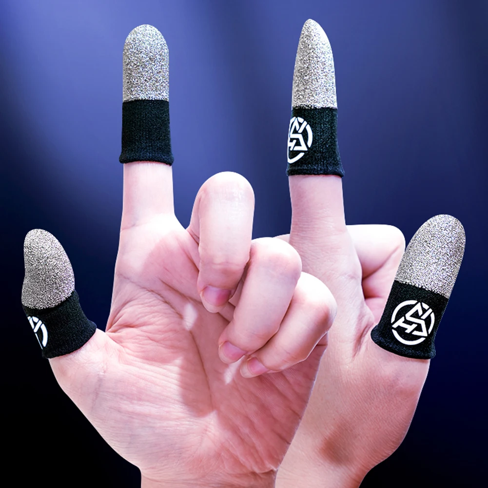 20개 게이밍 손가락 커버, PUBG 게이머용 땀 방지 모바일 손가락 장갑, 미끄럼 방지 게이밍 손가락 슬리브, 게이머 엄지 보호대