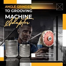 

M10 M14 Angle Grinder To Grooving Machine Adapter 100/125 Type Lock Nuts Flange Inner Outer Kit For Variable Slotting