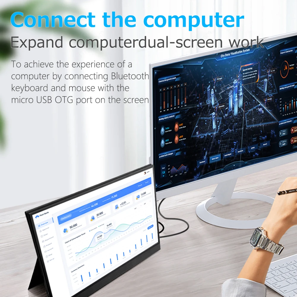 ǻ Ʈ Xbox PS4/5 ġ ƺ LCD ÷ ӿ , ޴ , 4K UHD USB CŸ IPS ũ, 15.6 ġ