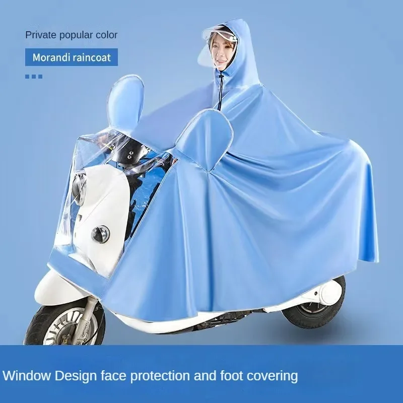 Motorcycle Raincoat Rain Poncho Adult Thickened Full Body For Motorcycle Rider Electric Car