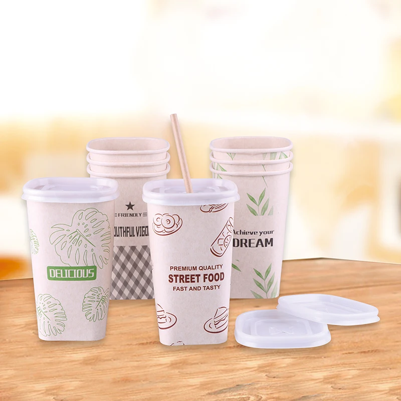 Tasse à café en carton jetable double parois écologique et compostable