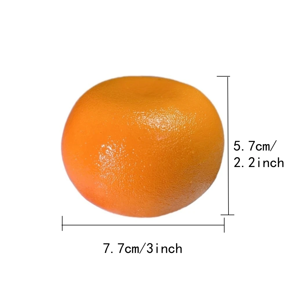 6PCS Simulation Oranges Artificial Tangerines Model Fake Fruit Home Furnishings Restaurant Fruit Tray Decoration Photography artificial fruits and vegetables
