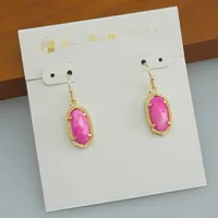YEEVAA Geometric Rosy Red Shell Drop Dangle Earrings, Fashion Jewelry, Unique Gifts 1