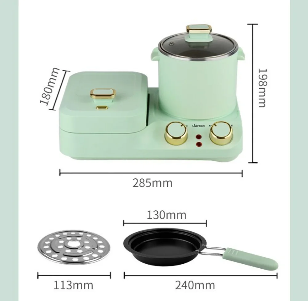 3 in 1 Breakfast Machine Multifunctional Sandwich Machine Steak Frying Machine can Make Steamed Buns Fried Eggs Pancakes 6
