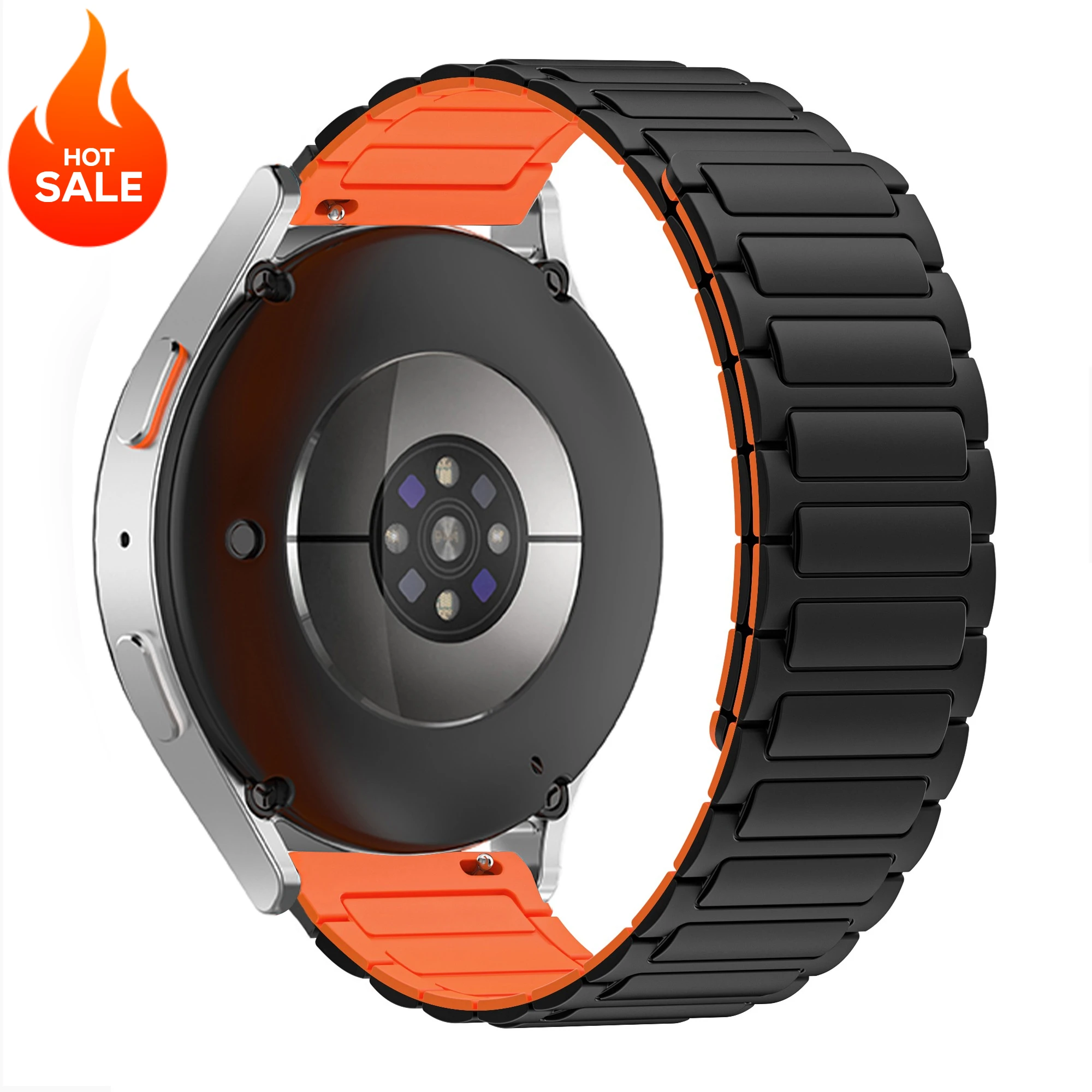 Magnetic Silicone Bracelet Band, 20mm/22mm Strap - Universal Fit