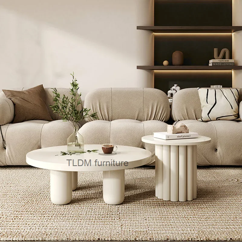 

Minimalist Round Coffee Tables Wood Small Cute Glam Coffee Tables Japanese Aesthetic Mesas De Centro Para Sala Home Furniture