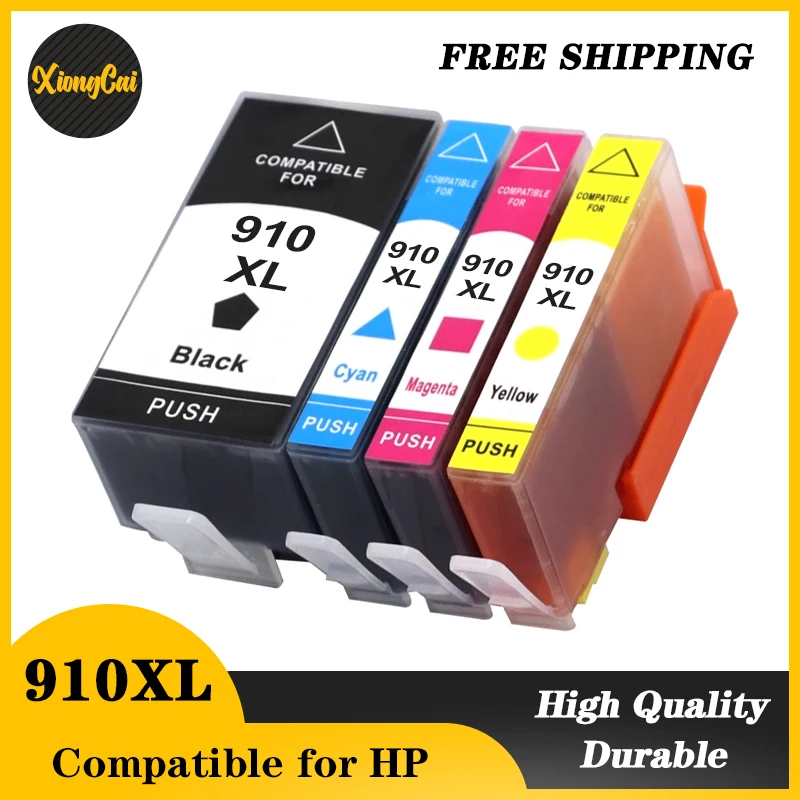 

4pcs Compatible For hp 910xl 910 ink cartridge for hp OfficeJet Pro 8010/8012/8020/8022/8023/8024/8025/8026/8028/8035 printer