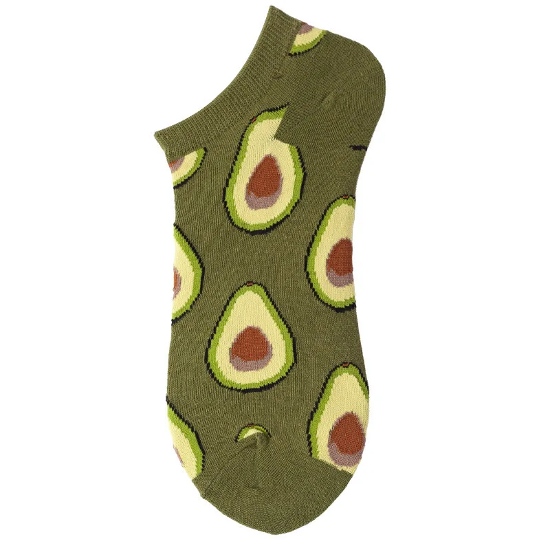 Colorful Cotton Novelty Socks - Funny Avocado and Animal Prints