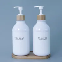 1Pcs 500Ml สีขาว Soap Dispenser แชมพูขวดห้องน้ำสบู่ขวดขนาดใหญ่-ความจุโลชั่นกดพลาสติกขวด 1