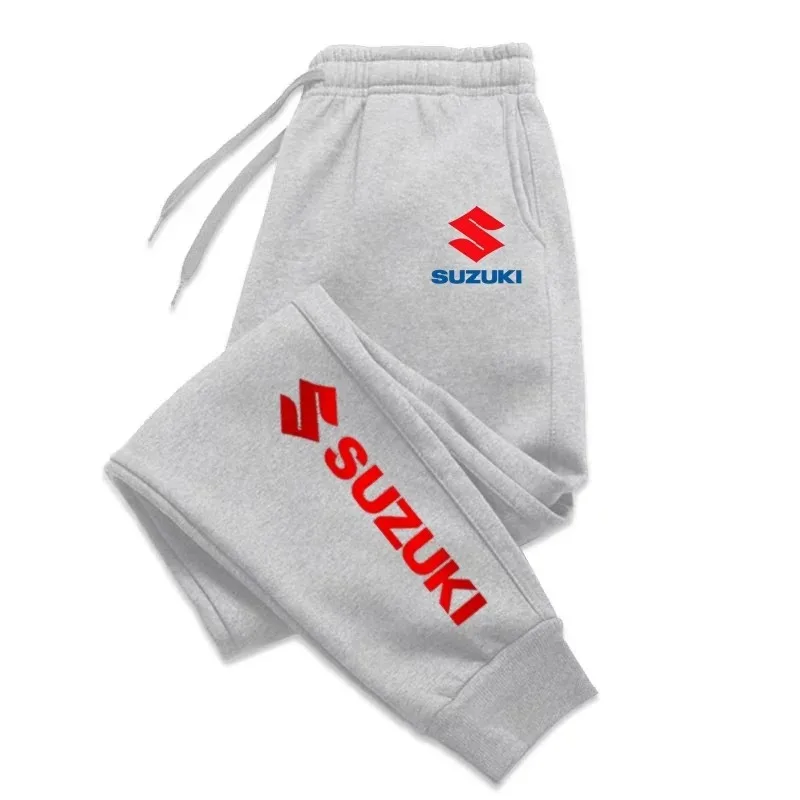 Suzuki printed comfortable sporty men's and women's daily casual pants, long soft sport pants, suitable for all seasons, loose f 4