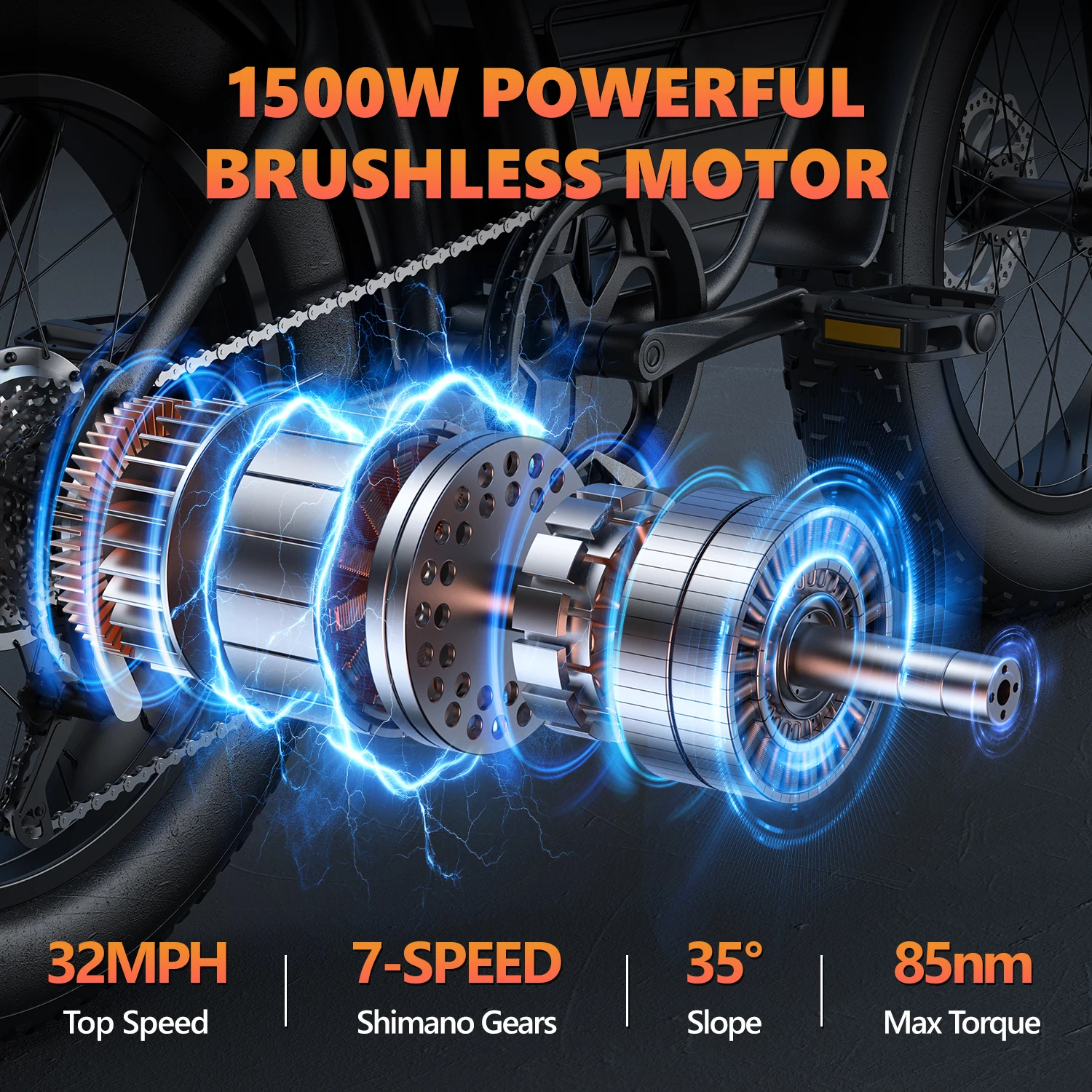 Kickwey K7 Electric bike 1500W Motor 4
