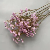 62CM/pc 81 High Quality Small Flowers Autumn Color Feel Soft Rubber Gypsophila Dry Flower 6 Color PVC Bouquet Home Garden Decor 4