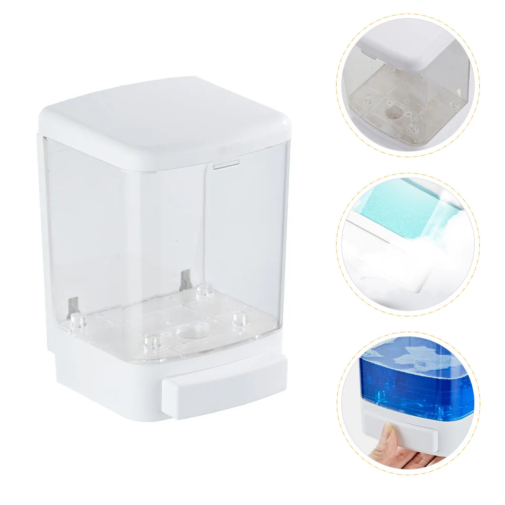 

Restaurant Soap Soap Automatic Dispenser Manual Hand Wall Mounted Lotion White Plastic