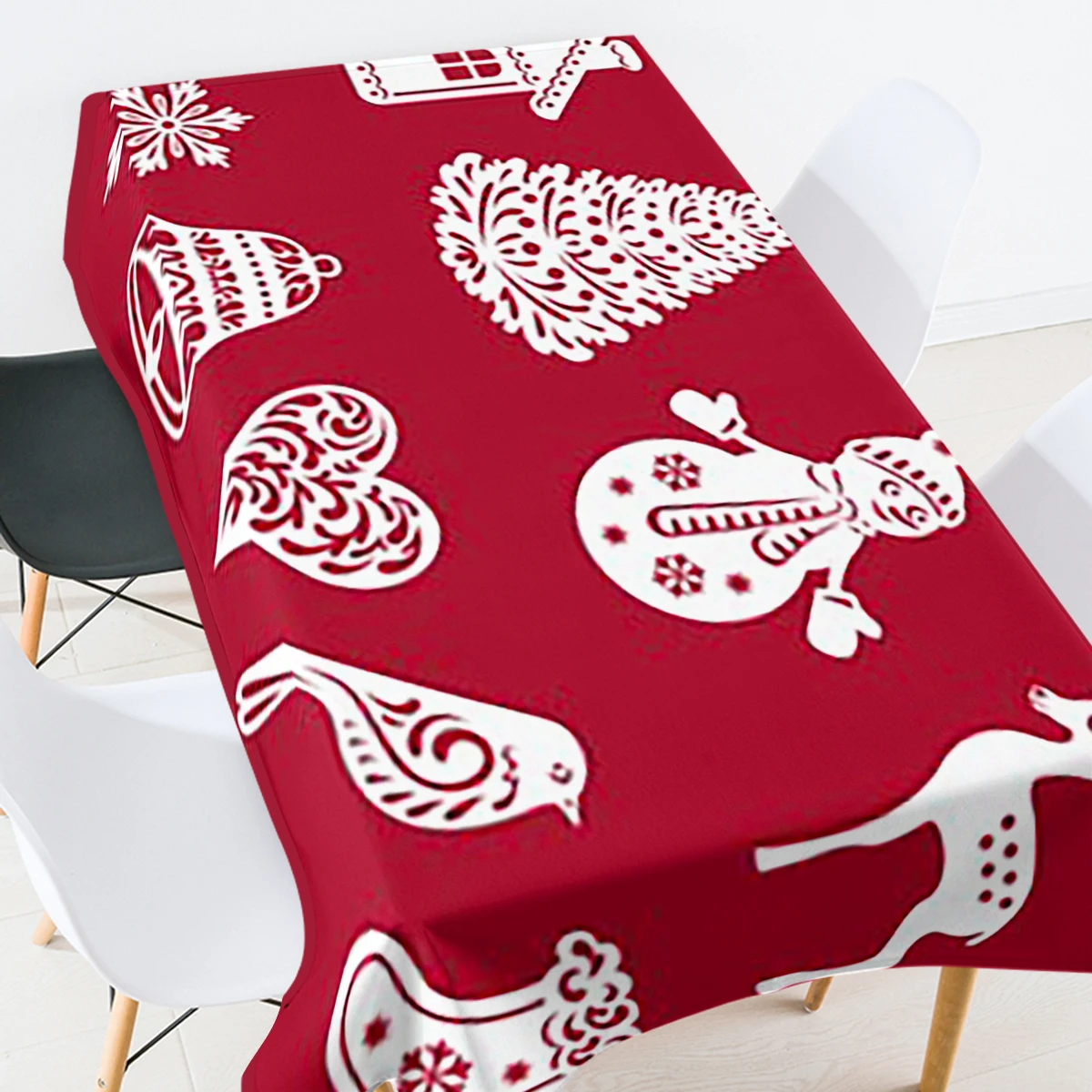 

Christmas Creative Printed Tablecloths Wedding Decoration Birthday Party Dining Table Coffee Table Table Cloth Mantel Navidad