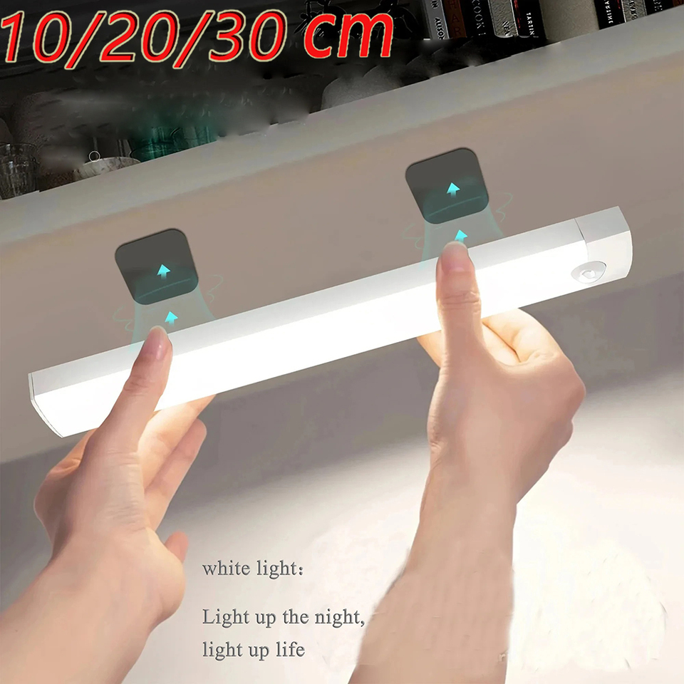 Night Light with Motion Sensor Cabinet Light Wireless USB Rechargeable Lamp Cabinet Wardrobe Lamp Under Backlight For Kitchen
