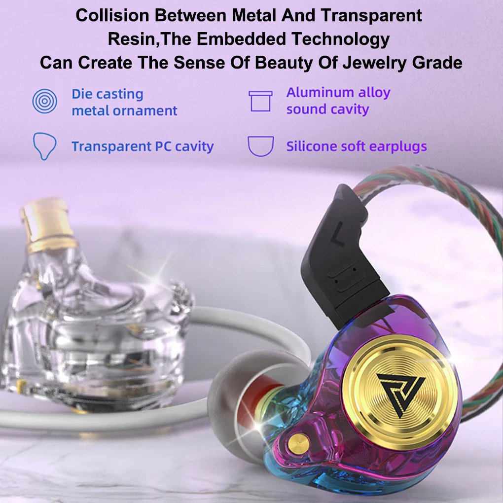 QKZ AK3 FiLe Wired Earbuds In Ear 3.5mm Cellphone Earphone Hands-free Long Cord Running Smartphone Headset
