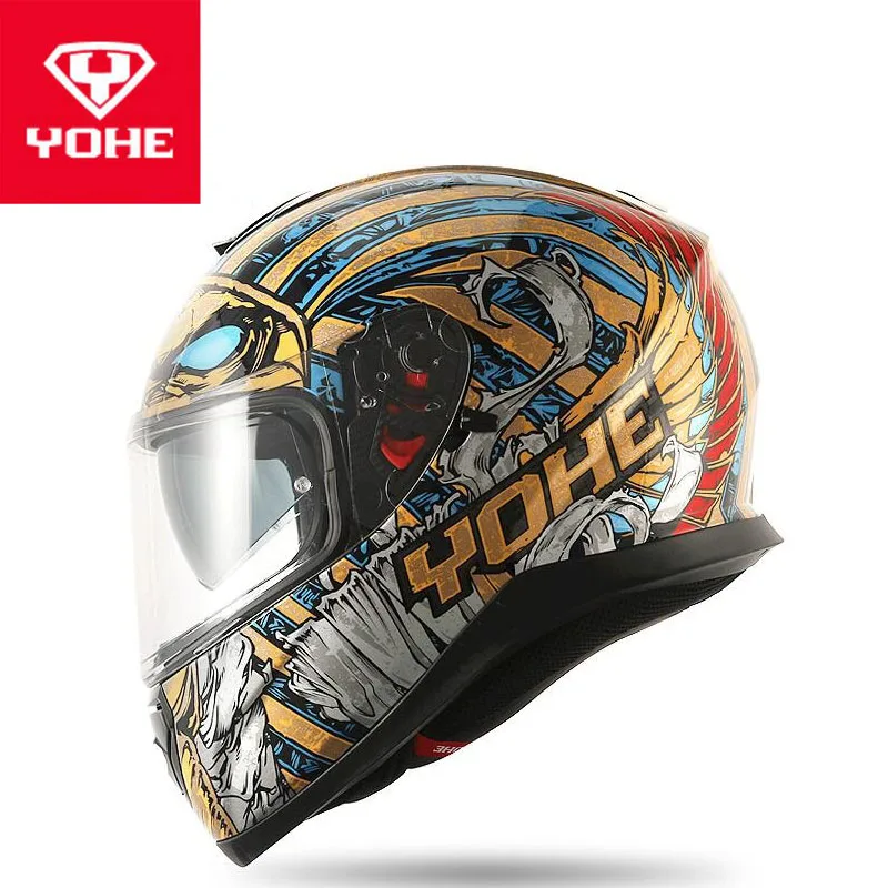 Men's Women's YOHE Motocross Motorcycle Helmet Full Face Motorbike