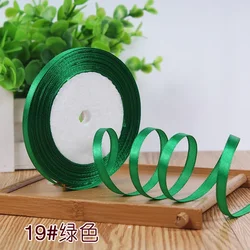 Vibrant Multi - Color Satin Ribbon Collection for Gift Wrapping & Festive Decor (Green)