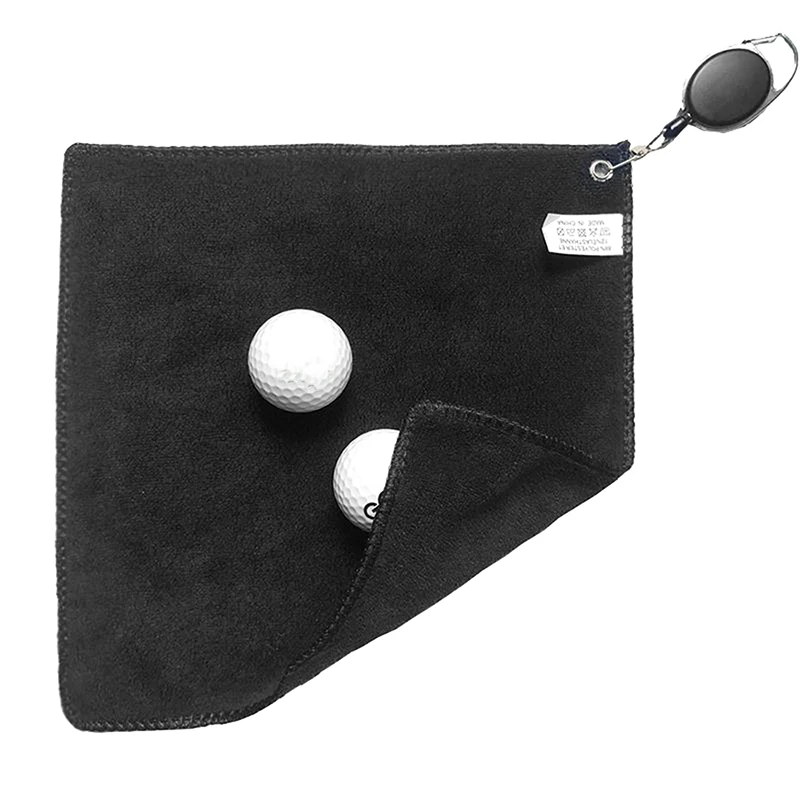 Golf Towel Wet And Dry Golf Cleaning Cloth Perfect For Golfers Cleaning Cloths With Retractable Hook Easy To Carry