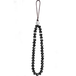 Elegant Crystal Beaded Phone Charm Wrist Lanyard - Stylish Accessory (19cm)