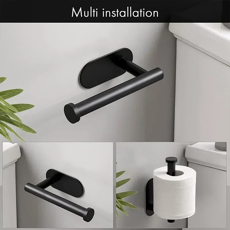 Toilet Wall Mount Toilet Paper Holder Stainless Steel Bathroom Kitchen Roll Paper Accessory Tissue Towel Accessories Holders