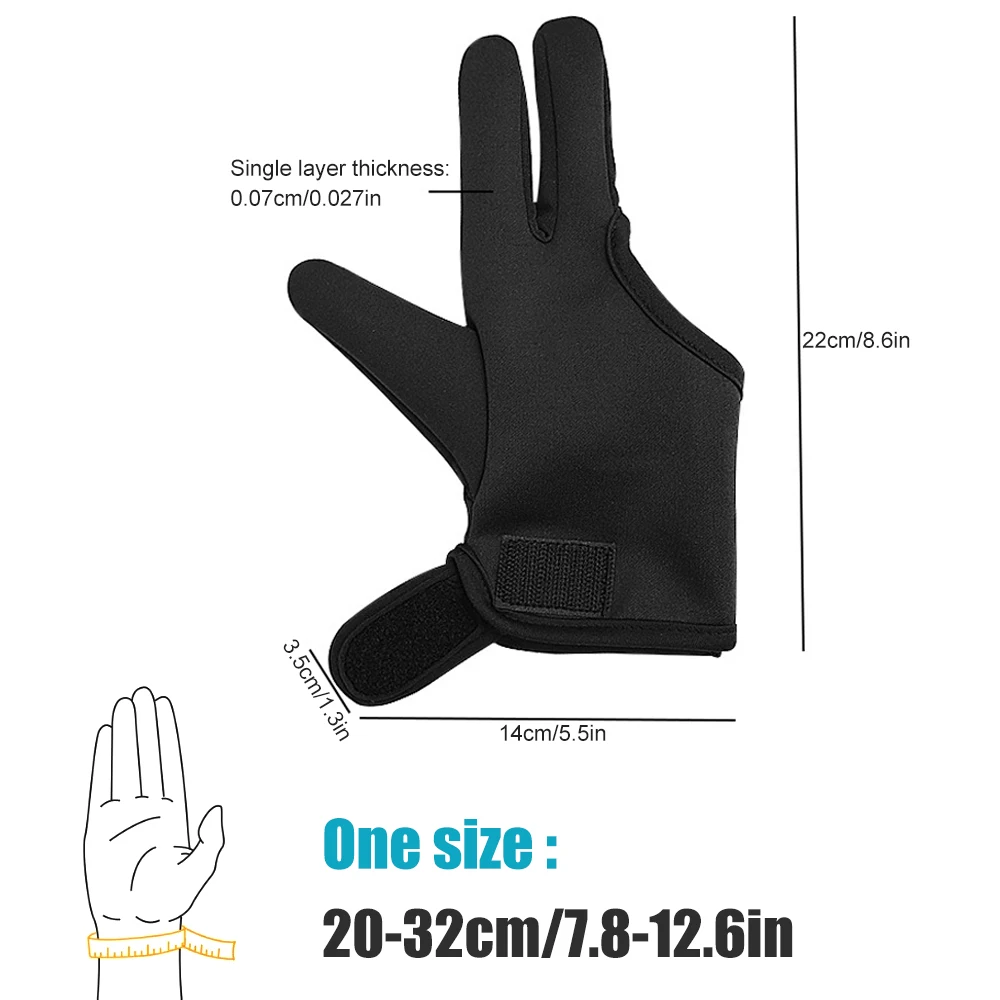 Heat Resistant Gloves for Hair Styling Curling Wand 3 Finger Barber Glove Reusable Hair Dye Heat Protector Gloves 1Pcs