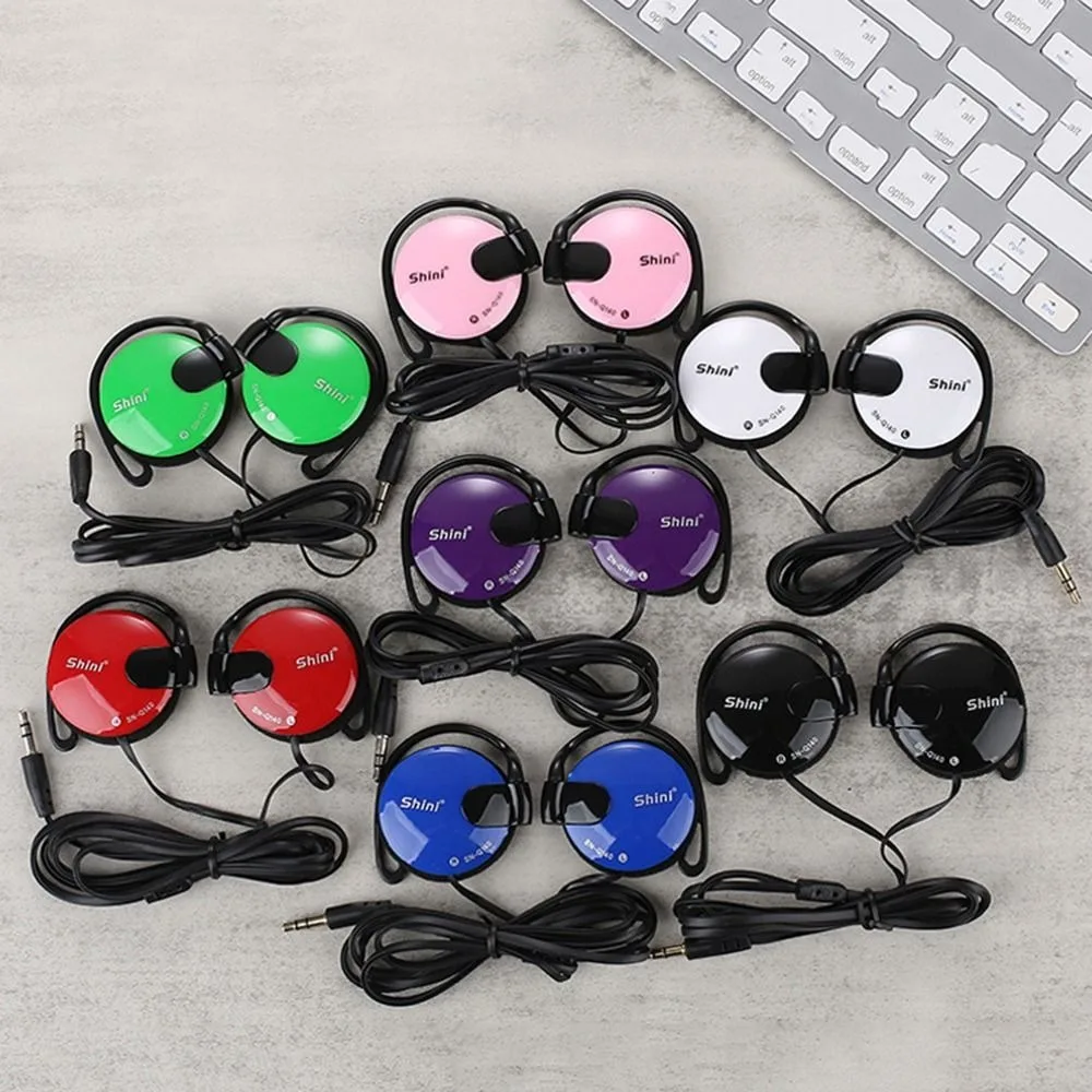 Description Picture 2 of item3.5mm Wired Bass Headphones Ear Hook Headset Sports Music Game Wired Earpiece For Mp3 Computer Mobile Telephone