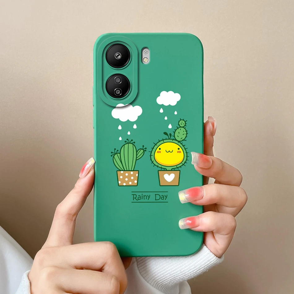 Floral Design Silicone Phone Case with Enhanced Camera Protection and Anti-Drop Features