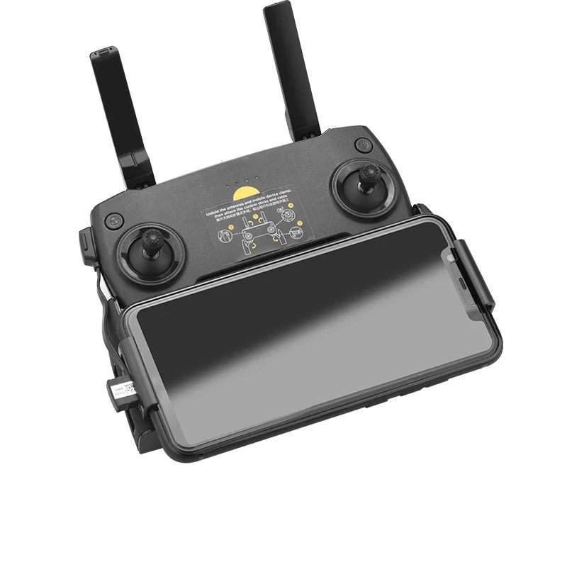 Lot de 2 supports téléphone extensibles pour DJI Mavic, fixés sur la télécommande, prêts à l'emploi.
