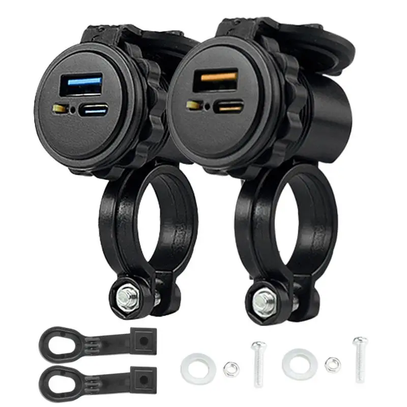 

Motorcycle USB Charger Durable Phone PD Fast Charging Adapter Quick Charger Aluminum Moto Adapter Power Motorcycle Accessories