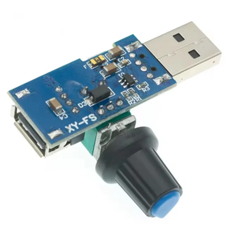 AA60-DC 5V USB 팬 거버너 풍속 컨트롤러 풍량 조절기 냉각 음소거 다기능 팬 속도 스위치 모듈