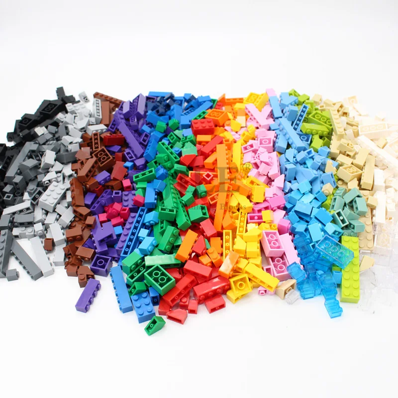 100pcs MOC DIY 빌딩 블록 벽돌 슬로프 1x2 교육 크리 에이 티브 크기 대량 3040 어린이 장난감과 호환 가능