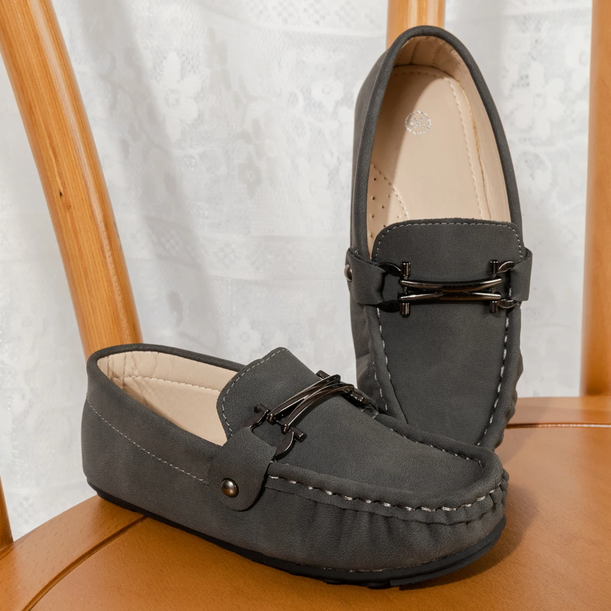 Boys Loafers British Style Kids Dress Shoes Slip On Moccasins Children Flat School Shoes for Wedding Party Formal Performance - 3